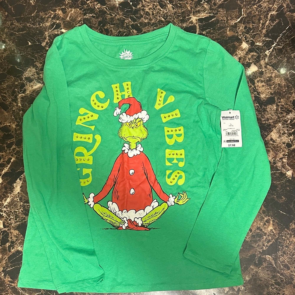 Grinch Vibes Green Long Sleeve Tee